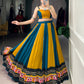 Lorenvalley Fashion Multicolor Pure Rayon Gamthi Work With Gota Patti Lace Touch Up Lehenga Choli | Swadesiicart