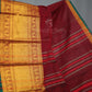 Kalanetha Maroon With Zari Kanchi Style Pure Narayanpet Cotton Saree By Gayathri Reddy Designer Studio | Swadesiicart