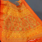Grey Colour With Orange Blouse Cotton Brasso Saree By Gayathri Reddy Designer Studio | Swadesiicart