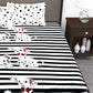 Story@home White & Black Cartoon Characters King Bedsheet with 2 Pillow Covers - Swadesiicart