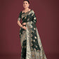 Monjolika Fashion Dark Green Glamour and Tradition With This Zari Woven Banarasi Satin Silk Saree | Swadesiicart