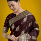 Monjolika Fashion Dark Maroon Glamour and Tradition With This Zari Woven Banarasi Satin Silk Saree | Swadesiicart