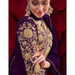 Myra Purple Georgette Embroidered Anarkali Pant Style Suit | Swadesiicart