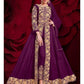 Myra Light Purple Georgette Embroidered Anarkali Pant Style Suit | Swadesiicart