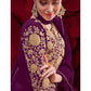 Myra Light Purple Georgette Embroidered Anarkali Pant Style Suit | Swadesiicart