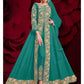 Myra Sky Blue Georgette Embroidered Anarkali Pant Style Suit | Swadesiicart