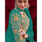 Myra Sky Blue Georgette Embroidered Anarkali Pant Style Suit | Swadesiicart