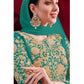 Myra Sky Blue Georgette Embroidered Anarkali Pant Style Suit | Swadesiicart