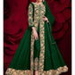 Myra Beautiful Green Georgette Embroidered Anarkali Pant Style Suit | Swadesiicart