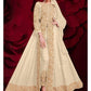 Myra Cream Georgette Embroidered Anarkali Pant Style Suit | Swadesiicart