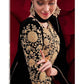 Myra Black Georgette Embroidered Anarkali Pant Style Suit | Swadesiicart