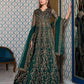 Myra Peacock Blue Net Embroidery Gown | Swadesiicart