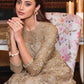 Myra Beige Net Embroidery Beautiful Gown | Swadesiicart