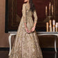 Myra Beige Net Embroidery Beautiful Gown | Swadesiicart