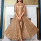 Myra Beige Net Embroidery Gown | Swadesiicart