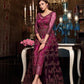 Myra Hot Pink Net Embroidery Gown | Swadesiicart