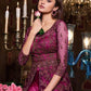 Myra Hot Pink Net Embroidery Gown | Swadesiicart