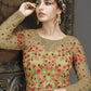 Myra Green Soft Net Embroidered Handwork Gown Style Suit | Swadesiicart