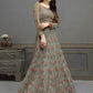 Myra Grey Soft Net Embroidered Handwork Gown Style Suit | Swadesiicart