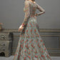 Myra Grey Soft Net Embroidered Handwork Gown Style Suit | Swadesiicart