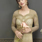 Myra Pista Soft Net Embroidered Handwork Gown Style Suit | Swadesiicart