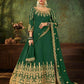 Myra Green Georgette Embroidered Gown | Swadesiicart