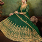 Myra Green Georgette Embroidered Gown | Swadesiicart