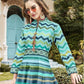 Myra Multicolour Silk Digital Patola Gown | Swadesiicart