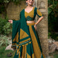 Lorenvalley Green Pure Cotton Plain And Printed With Cowrie (Kodi) Lace Touch Up Lehenga Choli with Dupatta | Swadesiicart