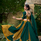 Lorenvalley Green Pure Cotton Plain And Printed With Cowrie (Kodi) Lace Touch Up Lehenga Choli with Dupatta | Swadesiicart