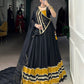 Lorenvalley Fashion Black Pure Rayon Sequins Lace With Gota Patti Lace Touch Up Lehenga Choli with Dupatta | Swadesiicart