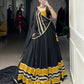 Lorenvalley Fashion Black Pure Rayon Sequins Lace With Gota Patti Lace Touch Up Lehenga Choli with Dupatta | Swadesiicart