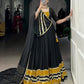 Lorenvalley Fashion Black Pure Rayon Sequins Lace With Gota Patti Lace Touch Up Lehenga Choli with Dupatta | Swadesiicart