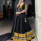 Lorenvalley Fashion Black Pure Rayon Sequins Lace With Gota Patti Lace Touch Up Lehenga Choli with Dupatta | Swadesiicart