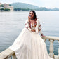 Lorenvalley Fashion White Pure Rayon Plain Frill Lehenga Choli with Koti - Swadesiicart