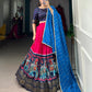 Lorenvalley Pink Dola Silk Patola Print and foil work Lehenga Choli with Dupatta | Swadesiicart