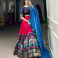 Lorenvalley Pink Dola Silk Patola Print and foil work Lehenga Choli with Dupatta | Swadesiicart