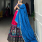Lorenvalley Pink Dola Silk Patola Print and foil work Lehenga Choli with Dupatta | Swadesiicart