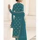 Myra Rama Jacket style Heavy Embroidered Suit | Swadesiicart