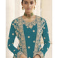 Myra Rama Jacket style Heavy Embroidered Suit | Swadesiicart