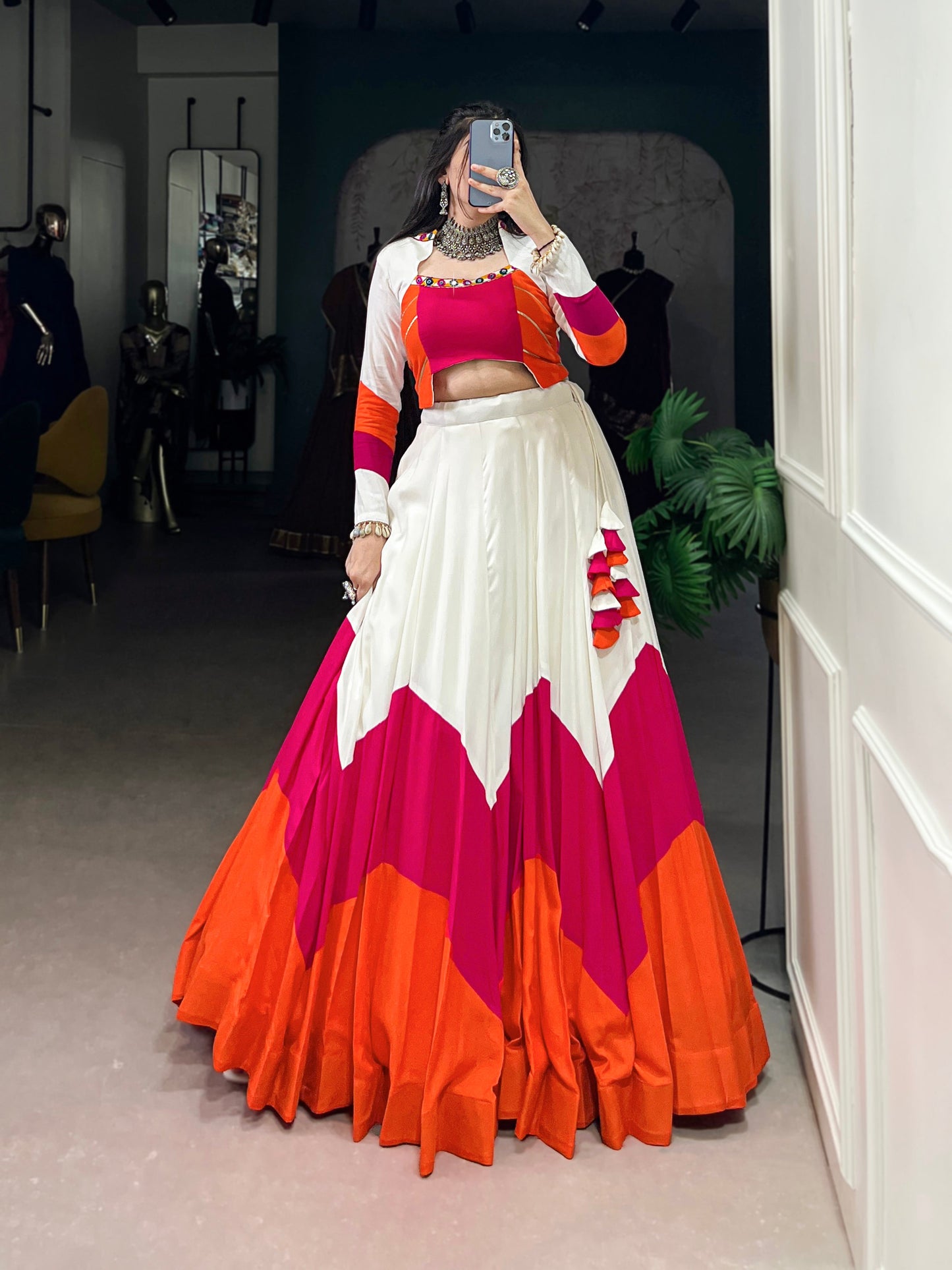 Lorenvalley Pure Rayon Plain Stitched With Canvas And Full Inner Lehenga Choli | Swadesiicart
