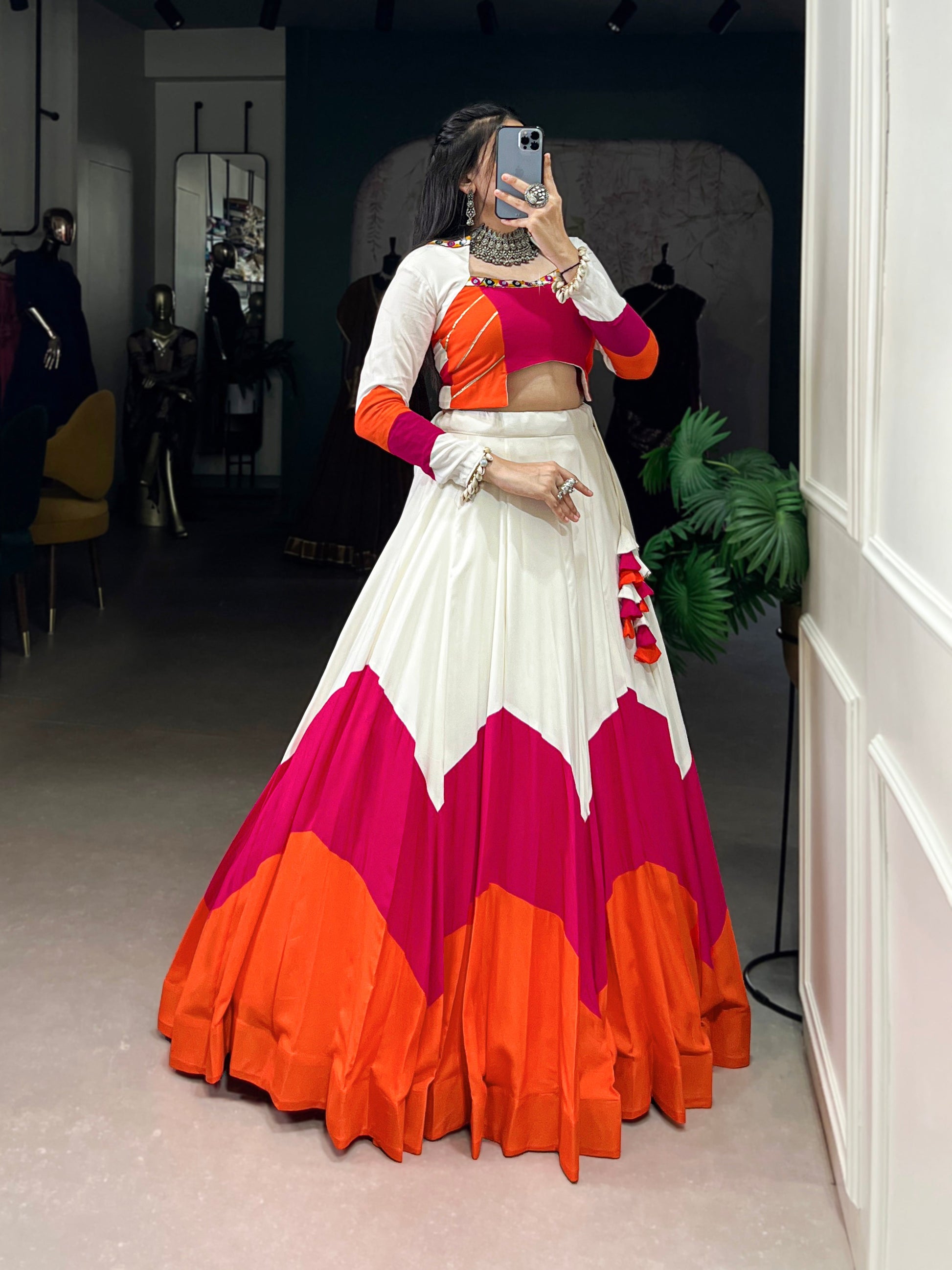 Lorenvalley Pure Rayon Plain Stitched With Canvas And Full Inner Lehenga Choli | Swadesiicart