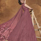 Myra Dusty Pink Heavy Embroidered Butterfly Net Anarkali Suit | Swadesiicart