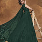 Myra Bottle Green Heavy Embroidered Gown Suit | Swadesiicart