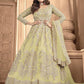 Myra Dusty Yellow Heavy Embroidered Anarkali Suit | Swadesiicart