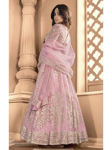 Myra Dusty Pink Heavy Embroidered Anarkali Suit | Swadesiicart