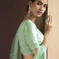 Myra Green Heavy Embroidered Soft Net Bridal