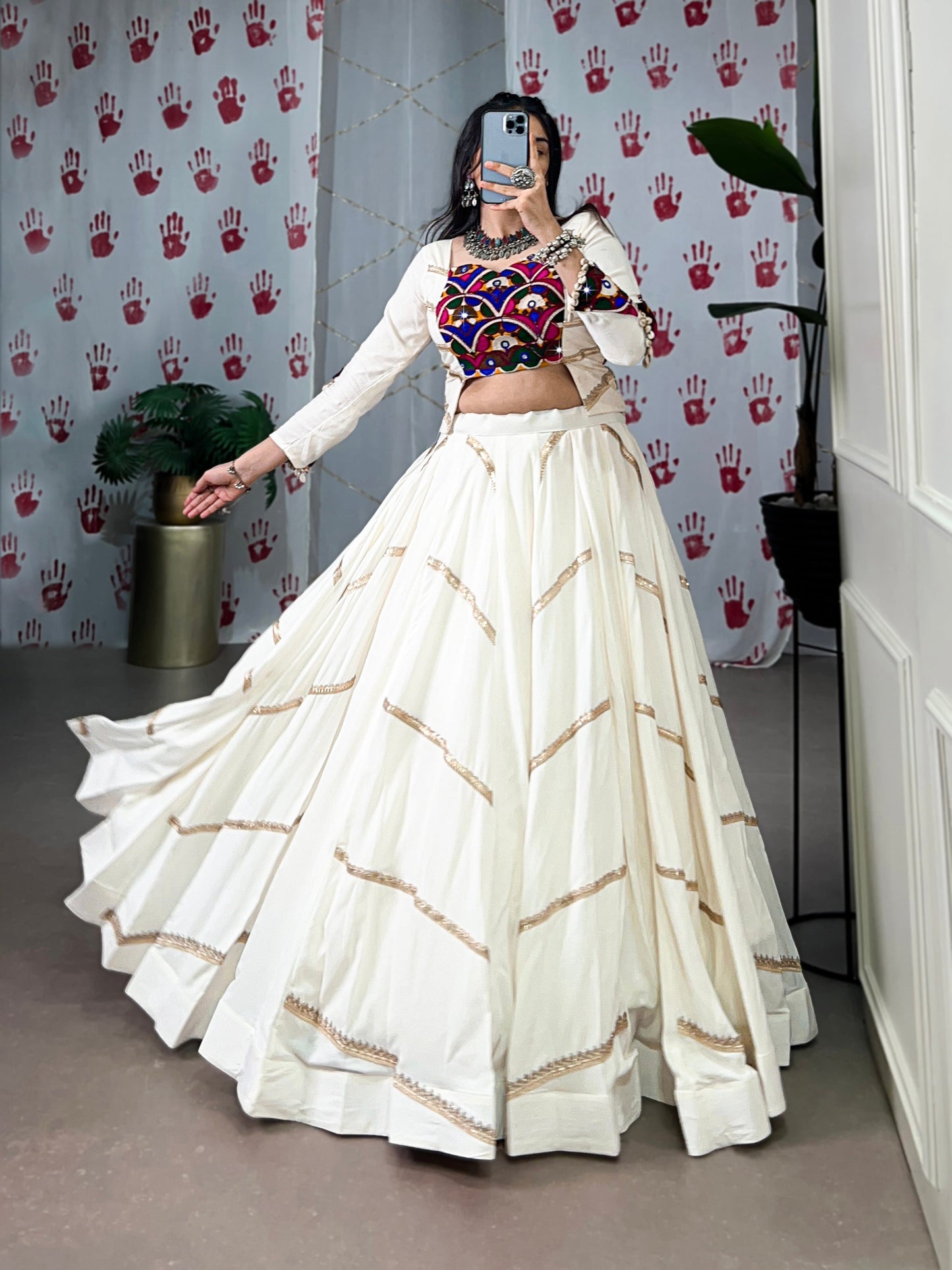 Lorenvalley White Pure Rayon Sequins Lace Touch Up Lehenga Choli | Swadesiicart