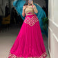 Lorenvalley Fashion Pink Pure Cotton Sequins Lace Touch Up Lehenga Choli with Dupatta | Swadesiicart