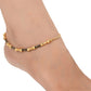 AanyaCentric Gold-Polished Traditional Anklets Payal - Classic and Stylish for Women and Girls